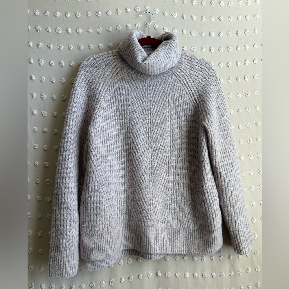 Madewell Mercer Turtleneck‎ Sweater in Coziest Yarn Sz S Heather Wisteria